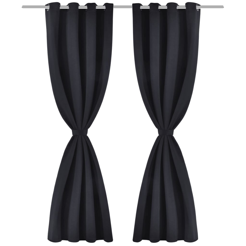 Tenda Termica Oscurante Foderata Nera Blackout 135 x 245 cm 2 pz