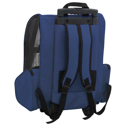 Trolley Trasportino per Animali Pieghevole Multifunzione Blu