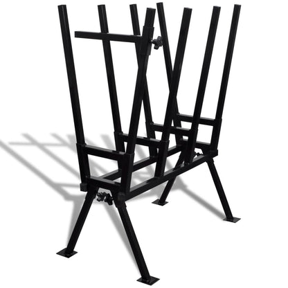 Cavalletto Verniciato a Polvere Nero per Segare Legno