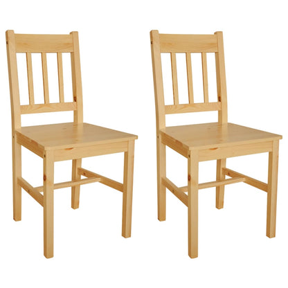 Sedie da Pranzo 2 pz in Legno di Pino