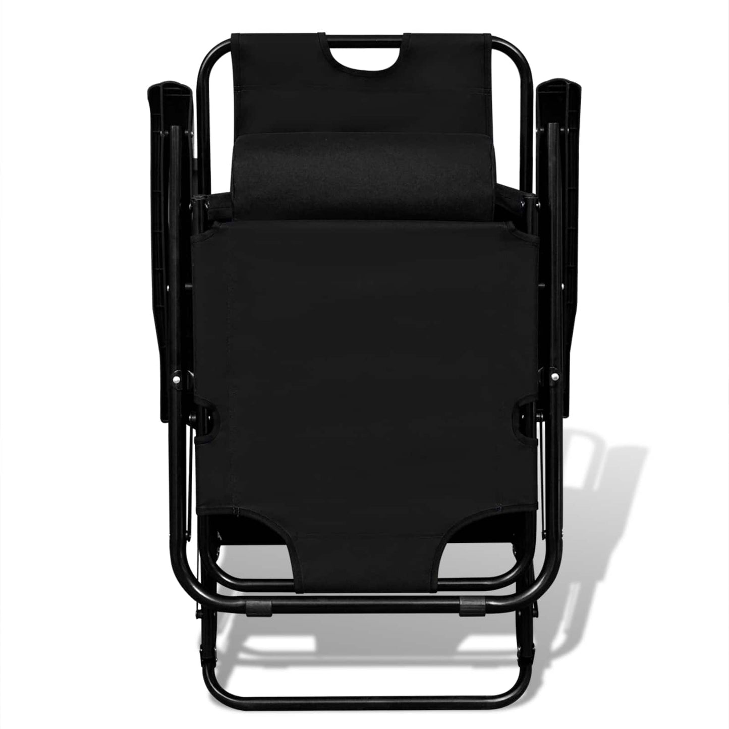 Sedia da Giardino Nero Tessuto
