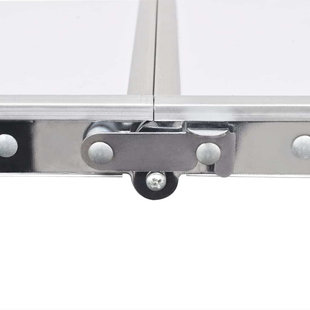 Set Tavolo da Campeggio Pieghevole 4 Sedie Regolabile 120x60 cm