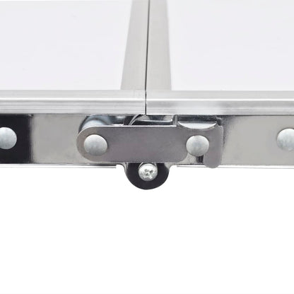 Set Tavolo da Campeggio Pieghevole 4 Sedie Regolabile 120x60 cm