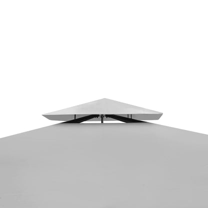 Gazebo con Tetto 3x3 m Crema Bianco