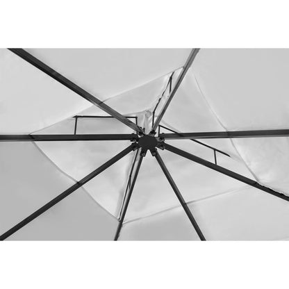 Gazebo con Tetto 3x3 m Crema Bianco