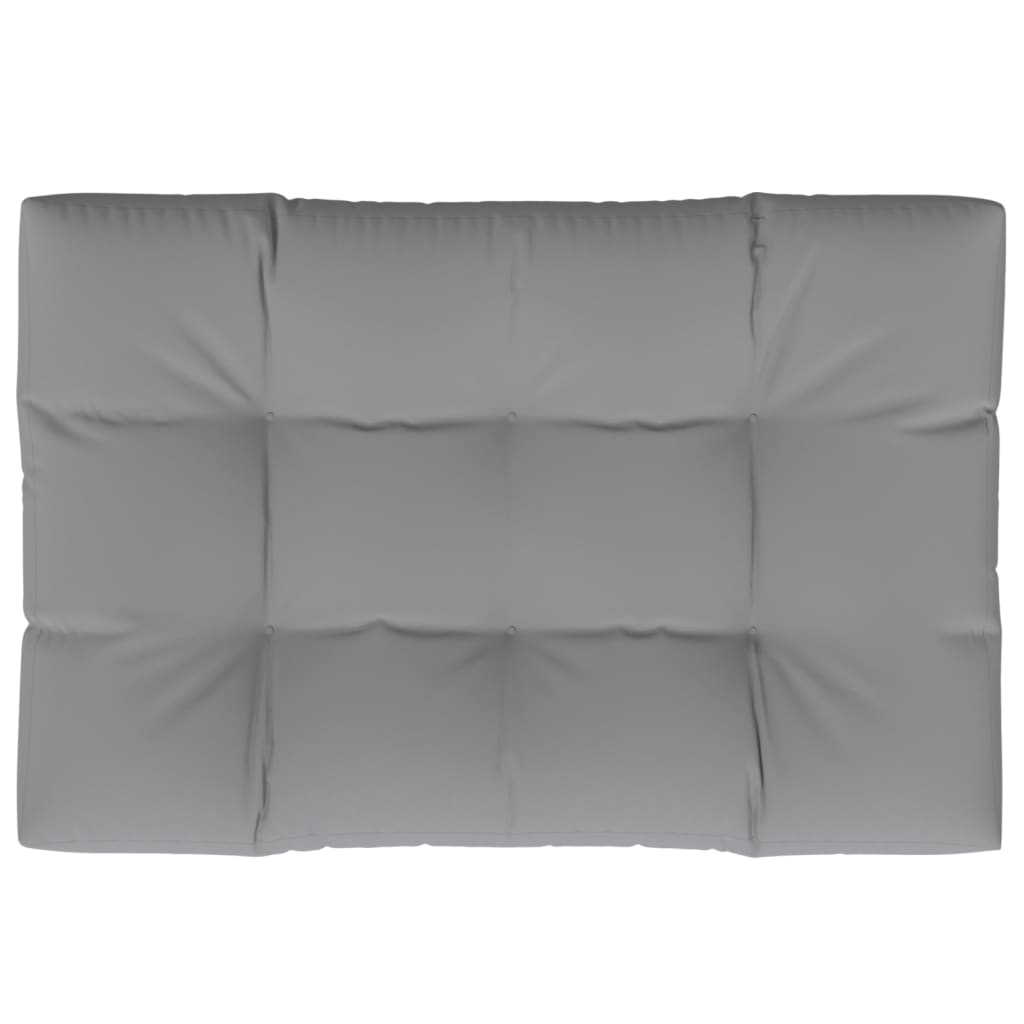 Cuscino per Pallet 120 x 80 x 12 cm Grigio in Tessuto