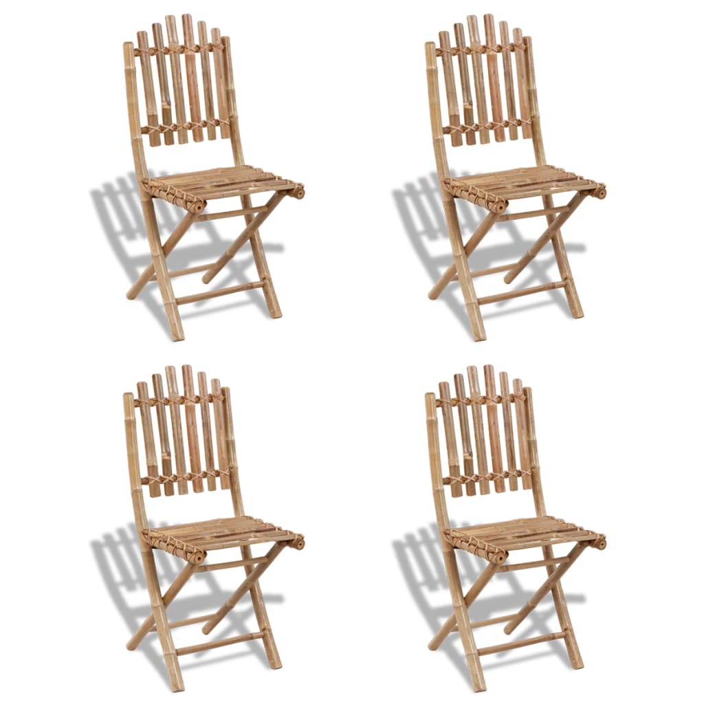 Set da Pranzo da Giardino 5 pz Pieghevole in BambÃƒÂ¹