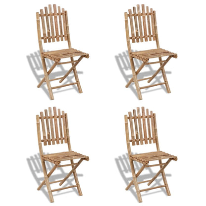 Set da Pranzo da Giardino 5 pz Pieghevole in BambÃƒÂ¹