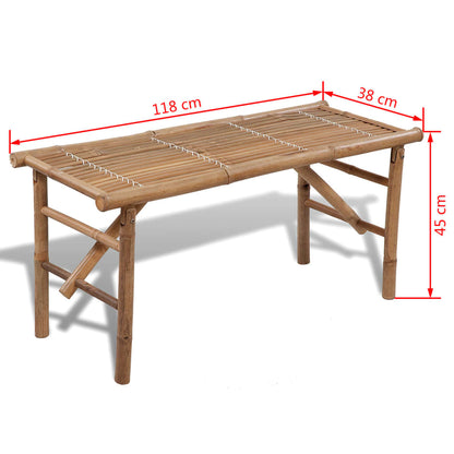 Panca da Giardino Pieghevole 118 cm in BambÃƒÆ’Ã‚Â¹