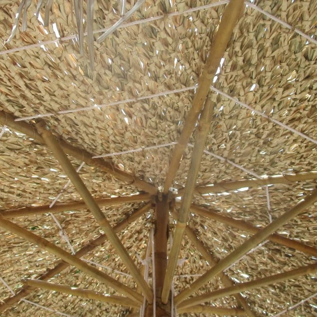 Ombrellone in BambÃƒÂ¹ 270 cm con Parasole in Foglie di Banano