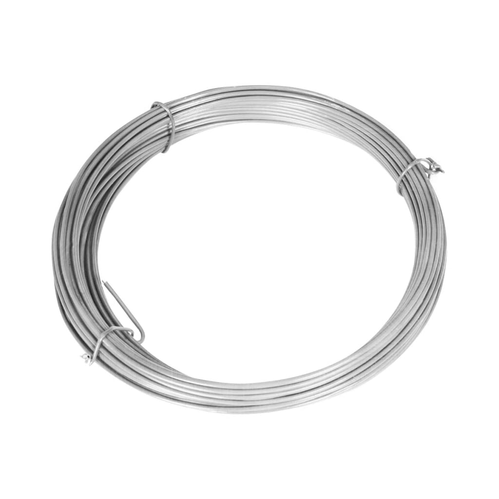 Recinzione a Rete con Pali e Spuntoni Acciaio Zincato 25x1,5 m