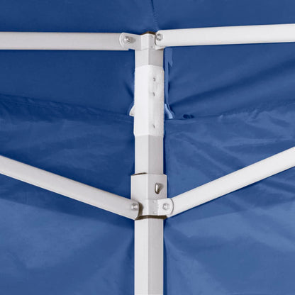 Tenda Pieghevole Blu 3 x 3 m con 4 Pareti