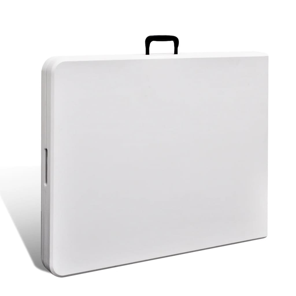 Tavolo da Giardino Pieghevole Bianco 180x75x74 cm in HDPE
