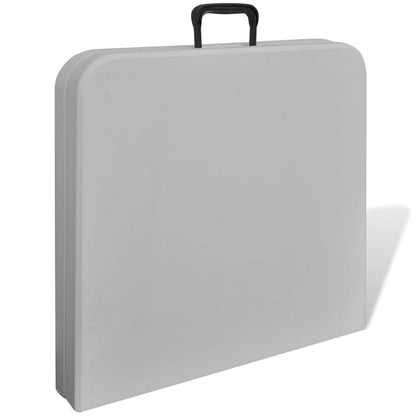 Tavolo Pieghevole da Giardino 122 cm in HDPE Bianco