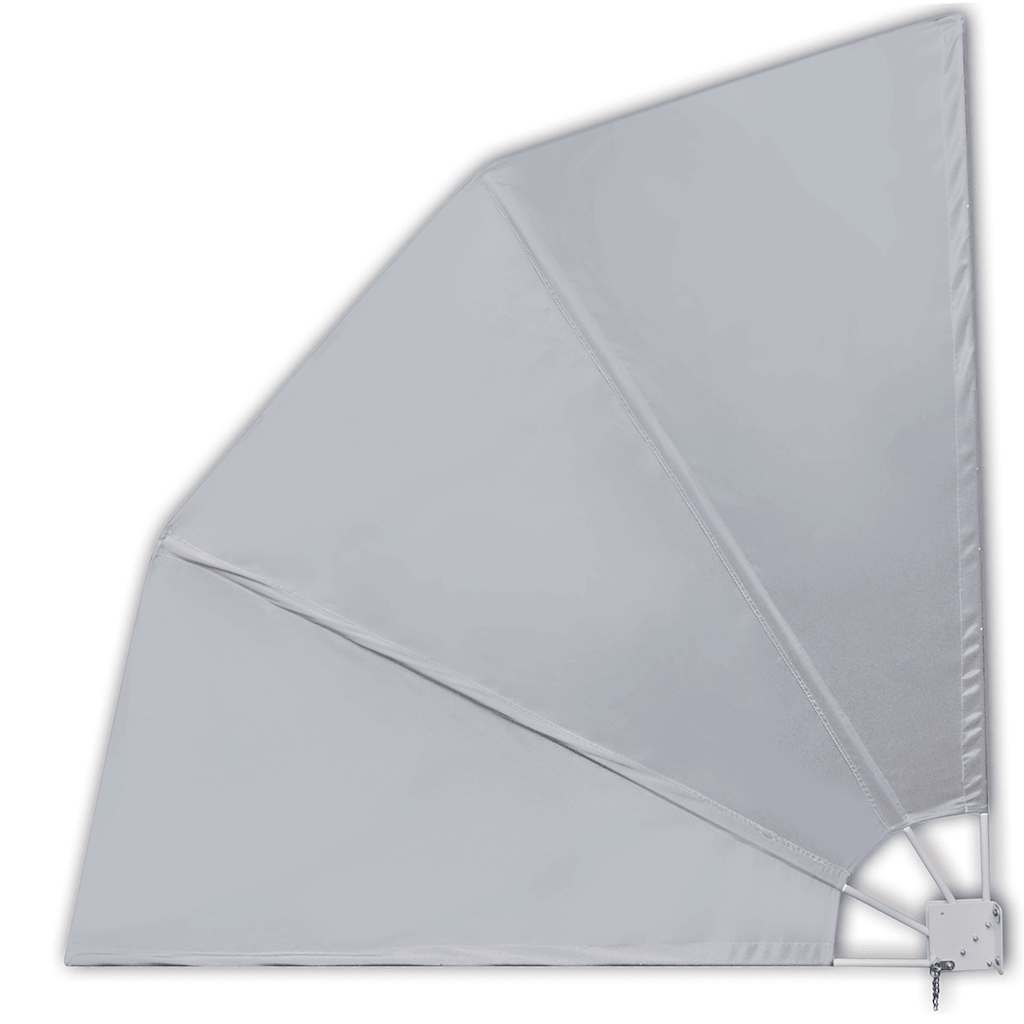 Tenda Laterale per Balcone Pieghevole Grigio 210x210 cm