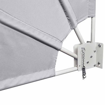 Tenda Laterale per Balcone Pieghevole Grigio 210x210 cm