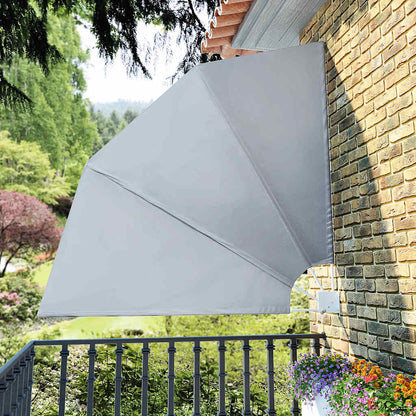 Tenda Laterale per Balcone Pieghevole Grigio 210x210 cm
