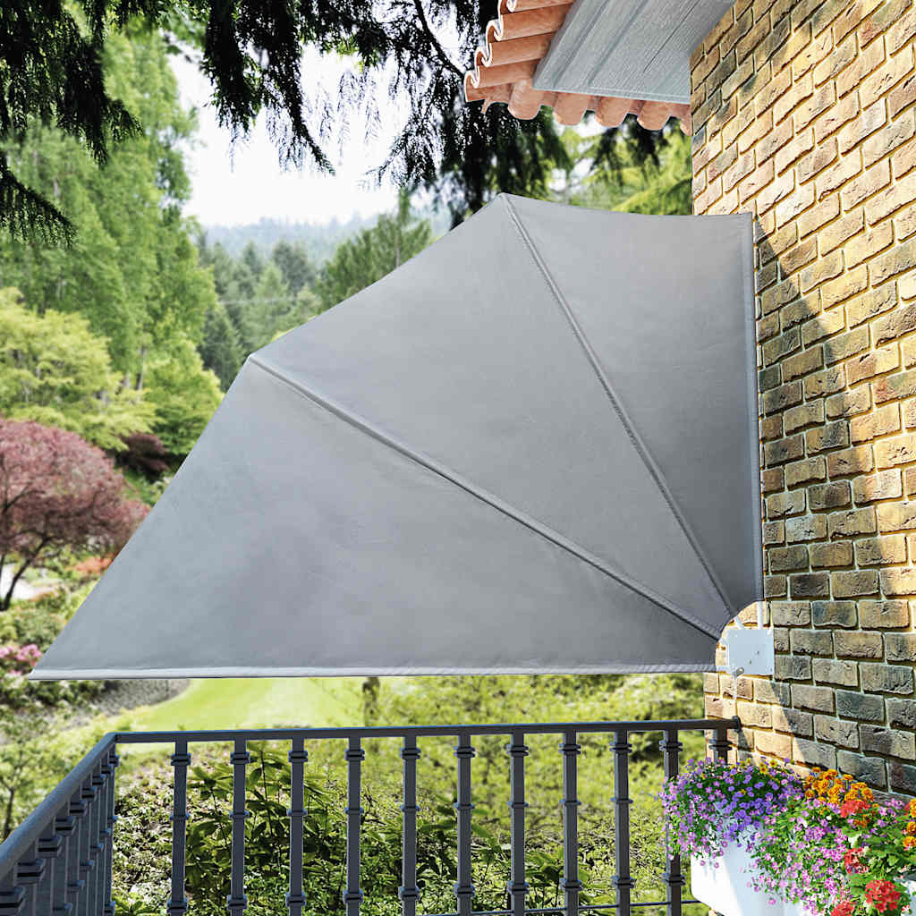 Tenda Laterale per Balcone Pieghevole Grigia 160x240 cm