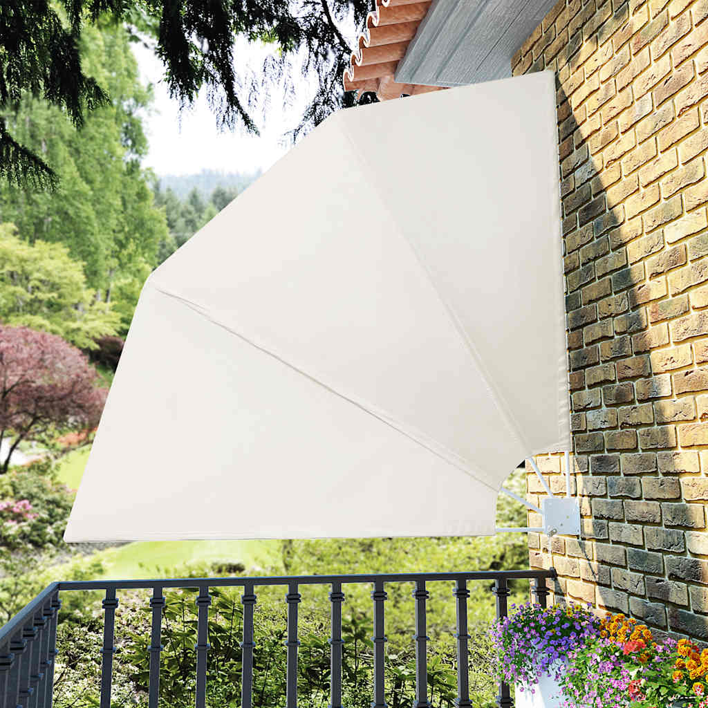 Tenda Laterale per Balcone Pieghevole Crema 210x210 cm