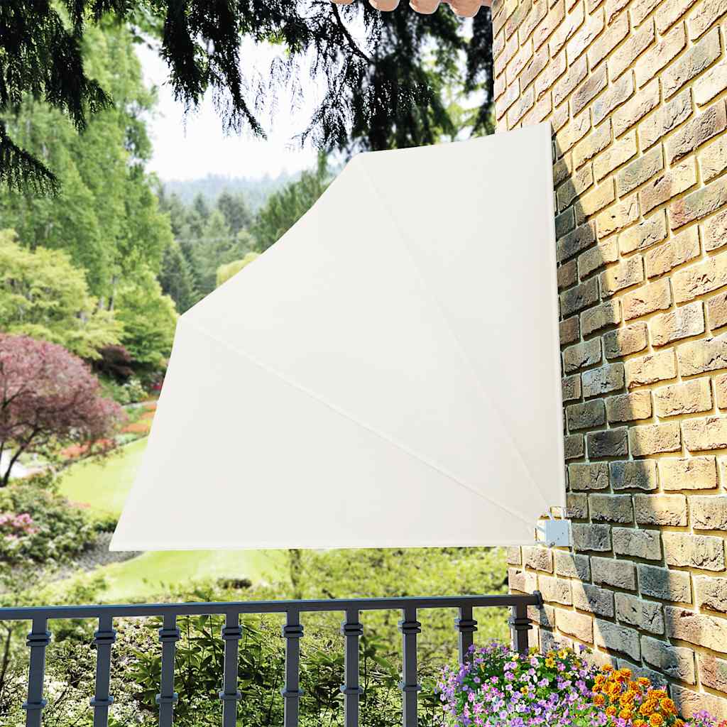 Tenda Laterale per Balcone Pieghevole Crema 140x140 cm