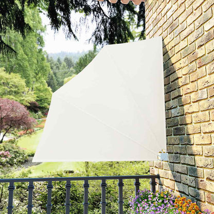 Tenda Laterale per Balcone Pieghevole Crema 140x140 cm