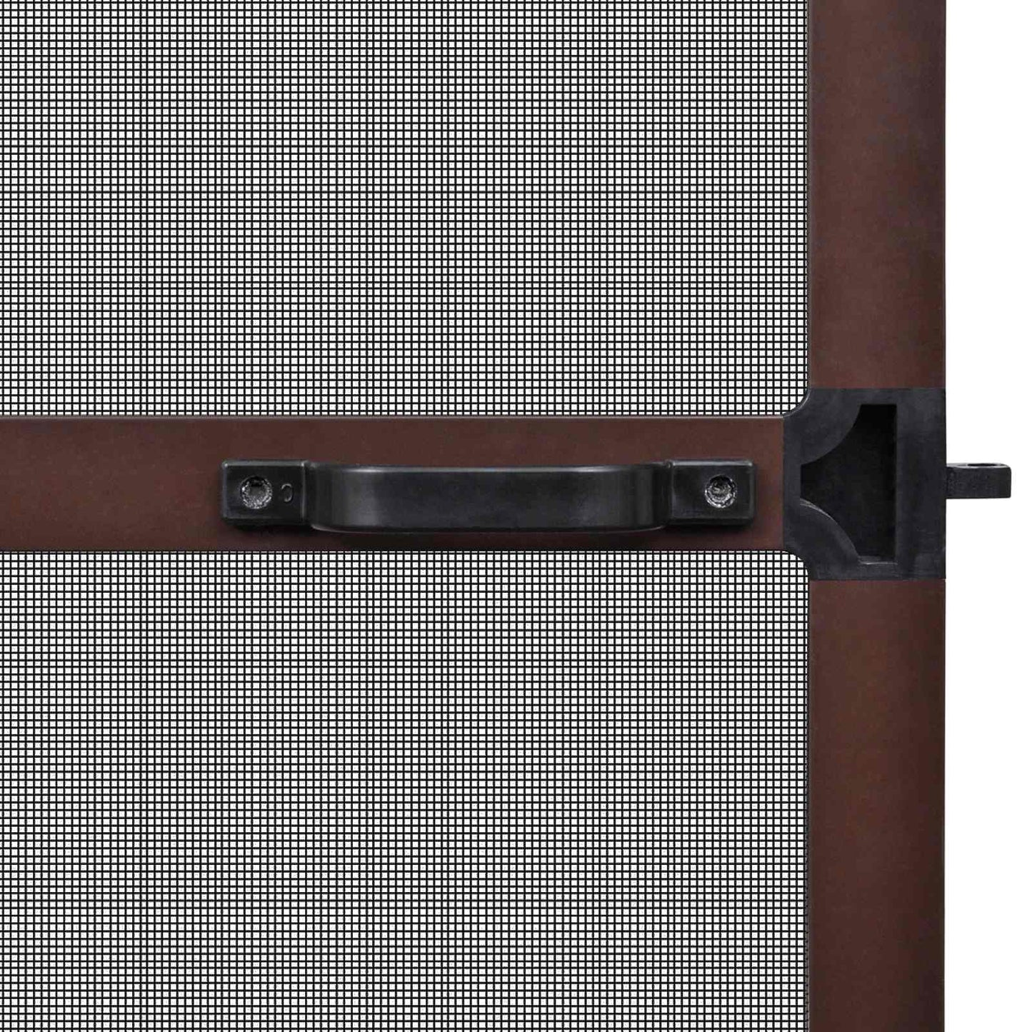 Schermo Insetti a Battente Marrone e Nero 120 x 240 cm