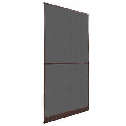 Schermo Insetti a Battente Marrone e Nero 120 x 240 cm