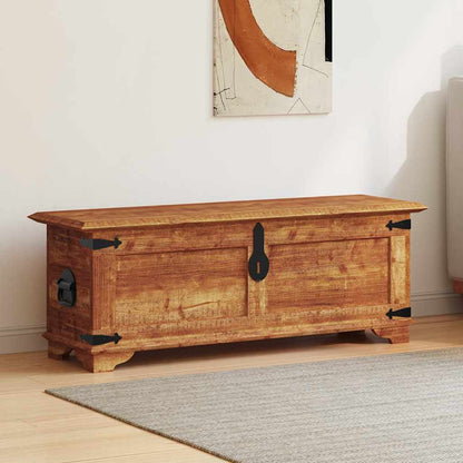 Cassapanca di Stoccaggio in Legno Ruvido di Mango