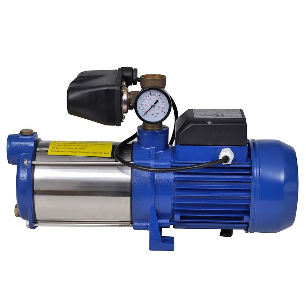 Pompa a Getto con Manometro 1300 W 5100 L/h Blu
