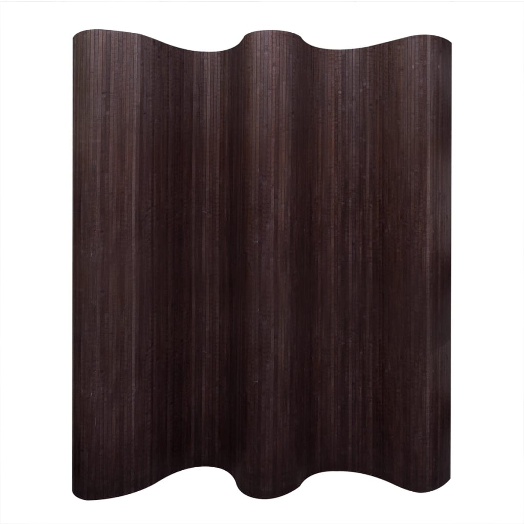 Pannello Divisore per la Stanza BambÃ¹ Marrone Scuro 250x165 cm