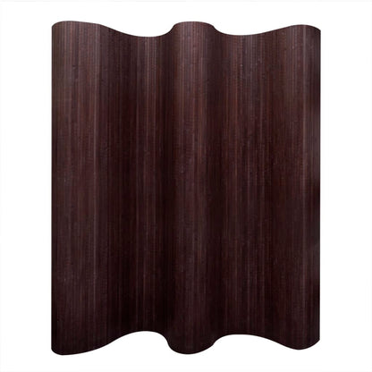 Pannello Divisore per la Stanza BambÃ¹ Marrone Scuro 250x165 cm