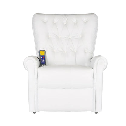 Poltrona Massaggiante Elettrica Bianco crema 78 x 148 x 71 cm