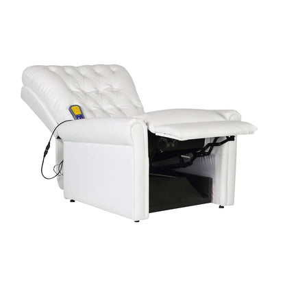 Poltrona Massaggiante Elettrica Bianco crema 78 x 148 x 71 cm