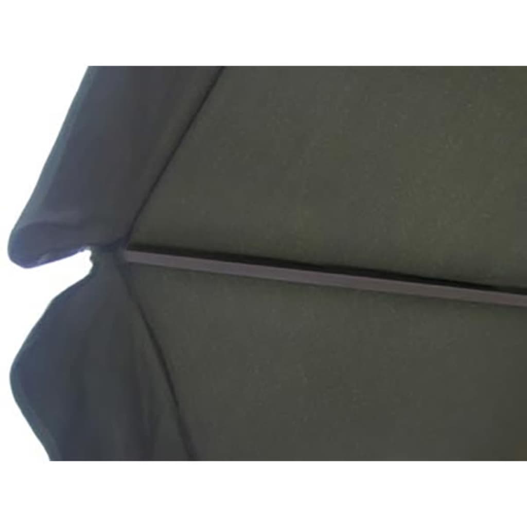 Ombrellone da Giardino in Alluminio con Base Portatile Verde