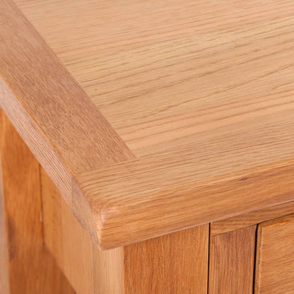 Tavolo Consolle con 2 Cassetti 83x30x73cm in Massello di Rovere