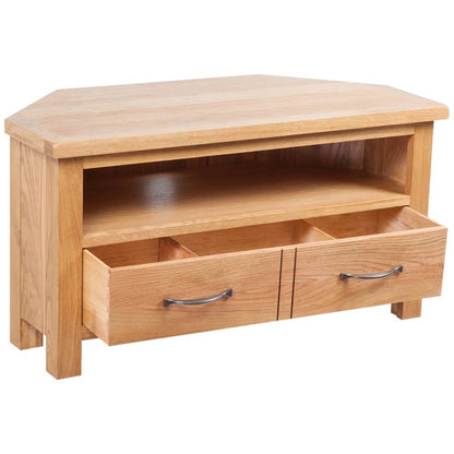 Mobile TV con Cassetto 88 x 42 x 46 cm Legno Massello di Rovere