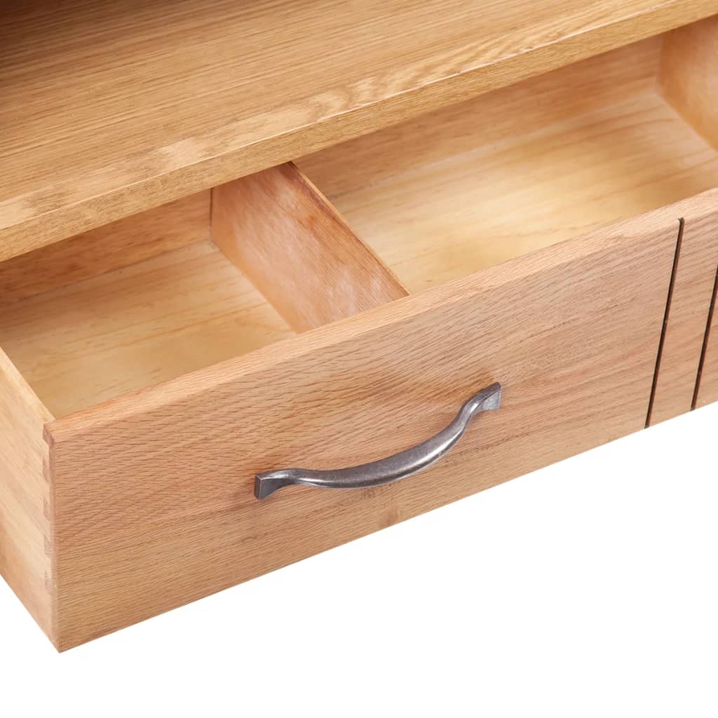 Mobile TV con Cassetto 88 x 42 x 46 cm Legno Massello di Rovere