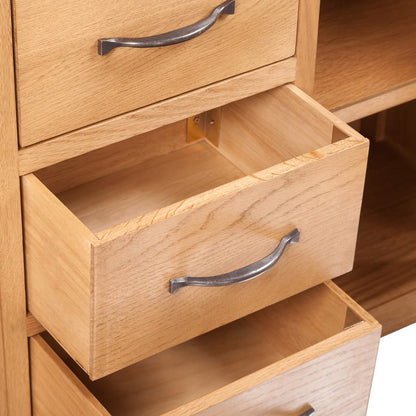 Credenza con 3 Cassetti 110x33,5x70 cm in Massello di Rovere