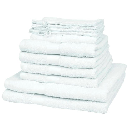 Asciugamani Cotone Set 12 pz 500 gsm Bianchi