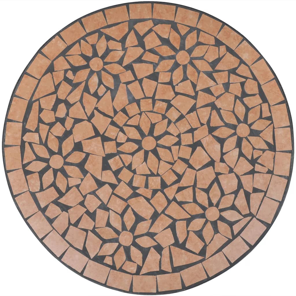 Set da Bistrot 3 pz in Piastrelle di Ceramica Terracotta