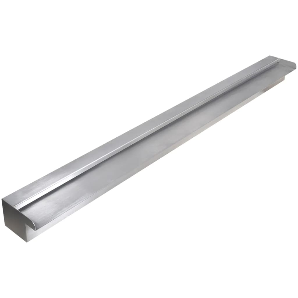 Fontana a Cascata per Giardino Rettangolare Acciaio Inox 120 cm