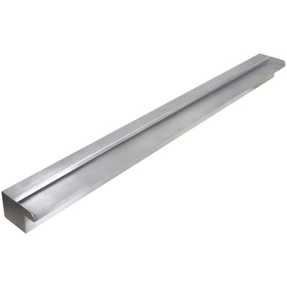 Fontana a Cascata per Giardino Rettangolare Acciaio Inox 120 cm