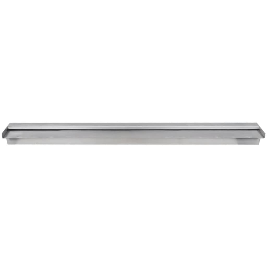 Fontana a Cascata per Giardino Rettangolare Acciaio Inox 120 cm