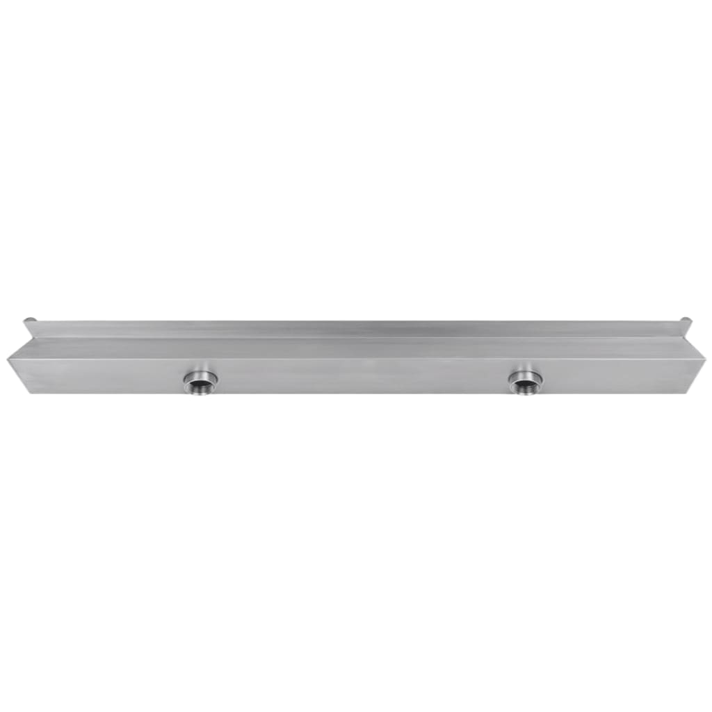 Fontana a Cascata per Giardino Rettangolare Acciaio Inox 120 cm