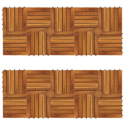 Listelli Pavimentazione Design Verticale 30x30cm Acacia 20 pz