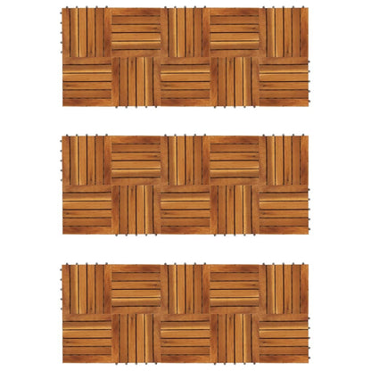 Listelli Pavimentazione Design Verticale 30x30cm Acacia 30 pz