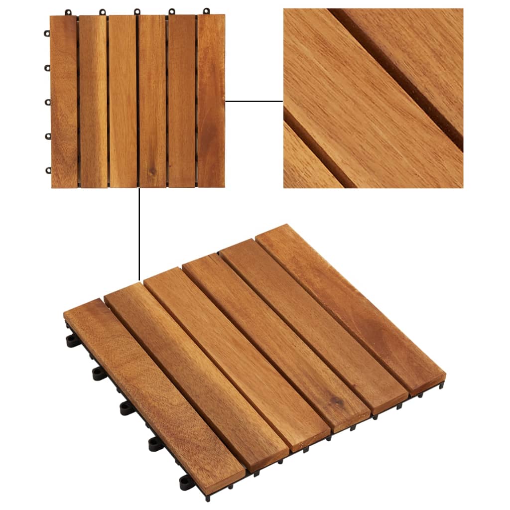 Listelli Pavimentazione Design Verticale 30x30cm Acacia 30 pz
