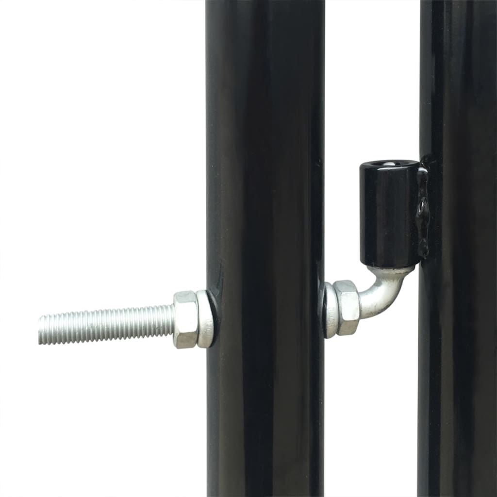 Cancello per Recinzione Singolo Nero 300 x 125 cm