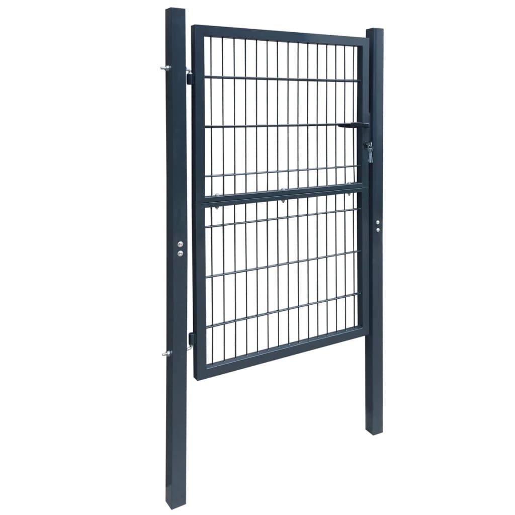 Cancello da Giardino 2D (Singolo) Grigio Antracite 106 x 210 cm