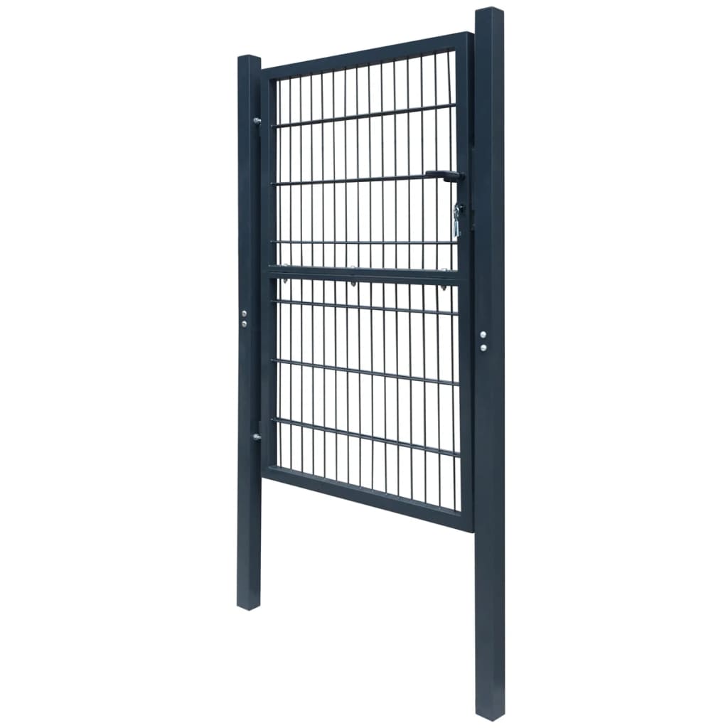 Cancello da Giardino 2D (Singolo) Grigio Antracite 106 x 210 cm